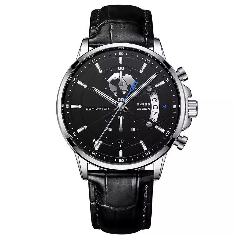 💥Christmas Eve Sale: 50% OFF🌍Men's Nautical-Style Watch Featuring An Earth Motif