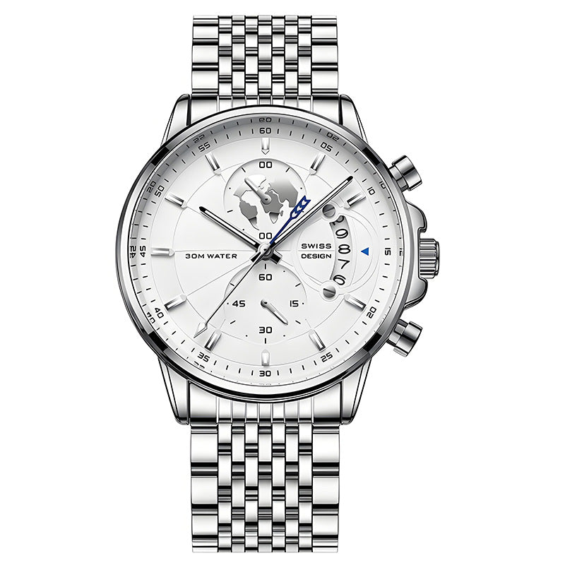 💥Christmas Eve Sale: 50% OFF🌍Men's Nautical-Style Watch Featuring An Earth Motif