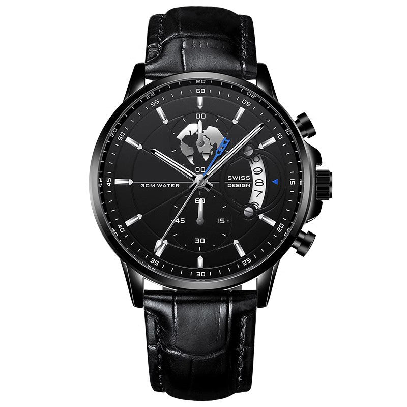 💥Christmas Eve Sale: 50% OFF🌍Men's Nautical-Style Watch Featuring An Earth Motif