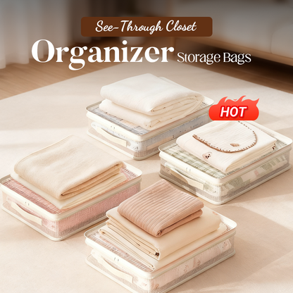 🎁Limited Time Sale - 50% OFF🔥See-Through Closet Organizer Storage Bags