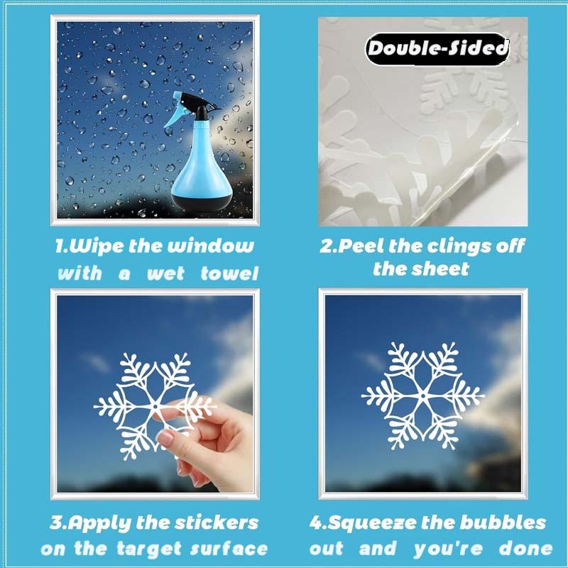 🎅❤️Christmas Sale: Buy One Get One Free🎁Christmas-Themed Glittering Window Stickers 9 PCS Set