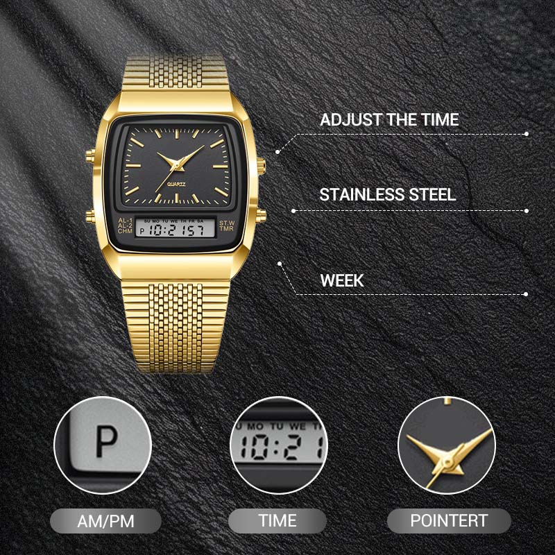 ⏰Black Friday Sale 50% OFF💥💥LIEBIG Roman Retro Dual System Multi-Function Digital Sports Watch