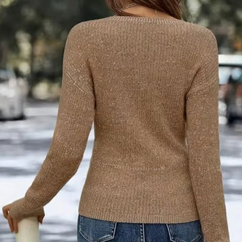 ⚡CYBER MONDAY SALE✨Women's Elegant Casual V-Neck Knit Top🎁