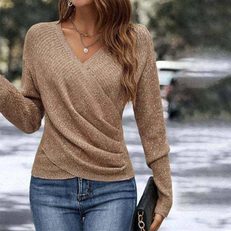 ⚡CYBER MONDAY SALE✨Women's Elegant Casual V-Neck Knit Top🎁