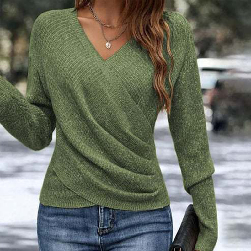 ⚡CYBER MONDAY SALE✨Women's Elegant Casual V-Neck Knit Top🎁