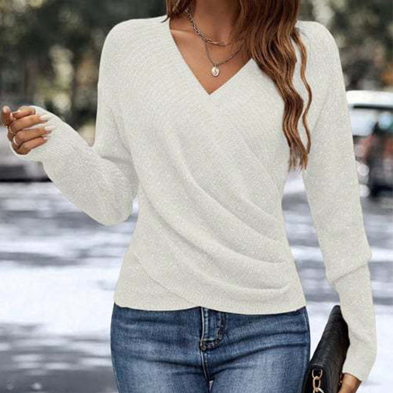 ⚡CYBER MONDAY SALE✨Women's Elegant Casual V-Neck Knit Top🎁