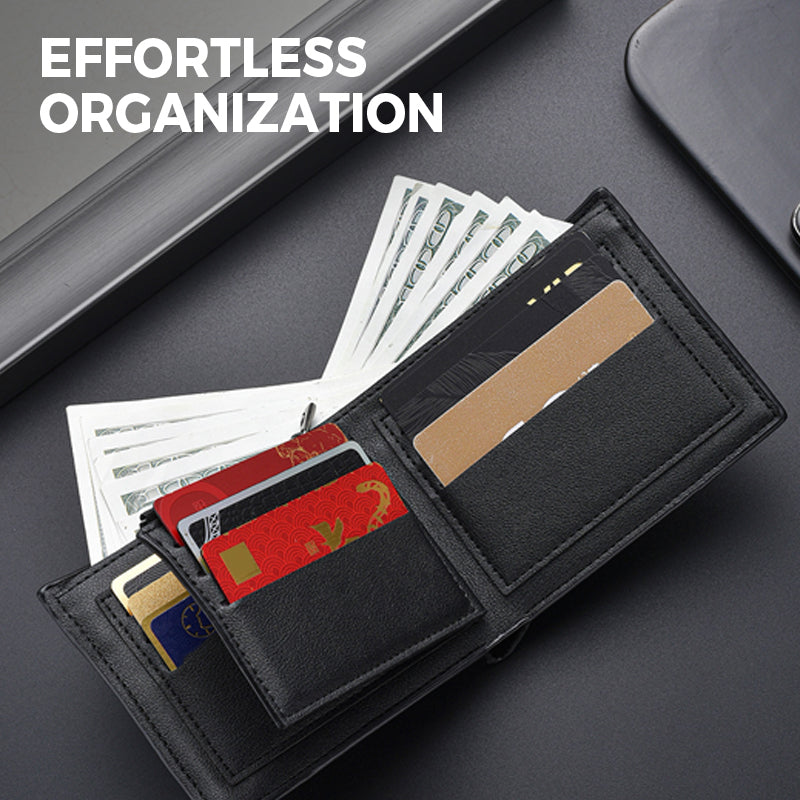 Men's Slim Bi-Fold Wallet with ID Window