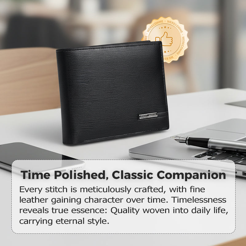 Men's Slim Bi-Fold Wallet with ID Window