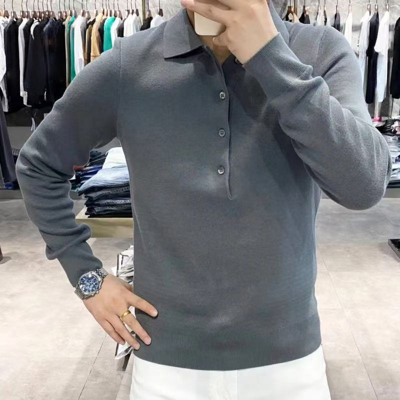 Men's Long Sleeve Knitted Shirt