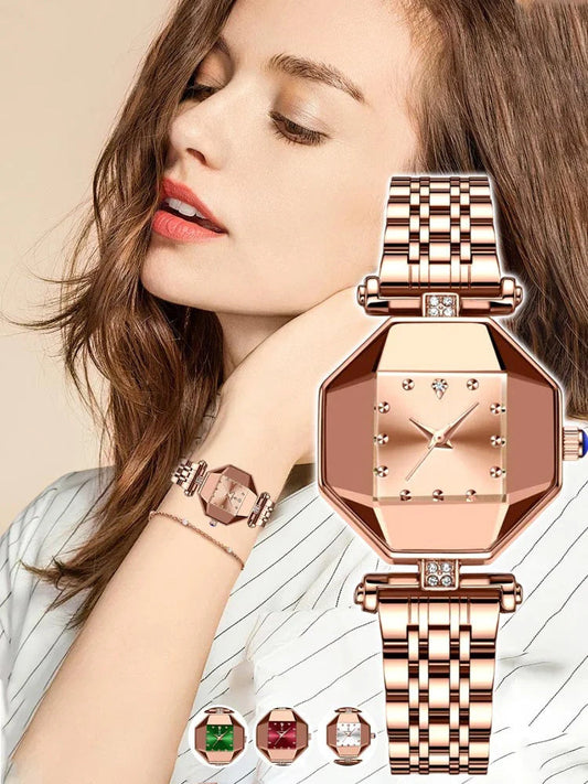 Women's Elegant Dial Waterproof & Scratch-Resistant Quartz Watch
