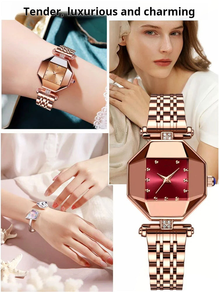 Women's Elegant Dial Waterproof & Scratch-Resistant Quartz Watch