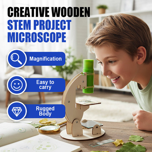 🎄🎁Meet Christmas Sale: 50% OFF💥Creative Wooden STEM Project Microscope