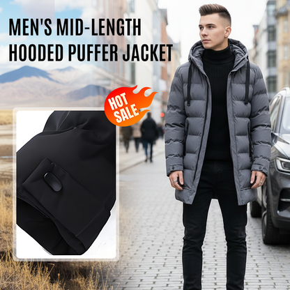 ⏳Limited-Time 40% OFF⏰Men's Mid-Length Down Jacket With Hood