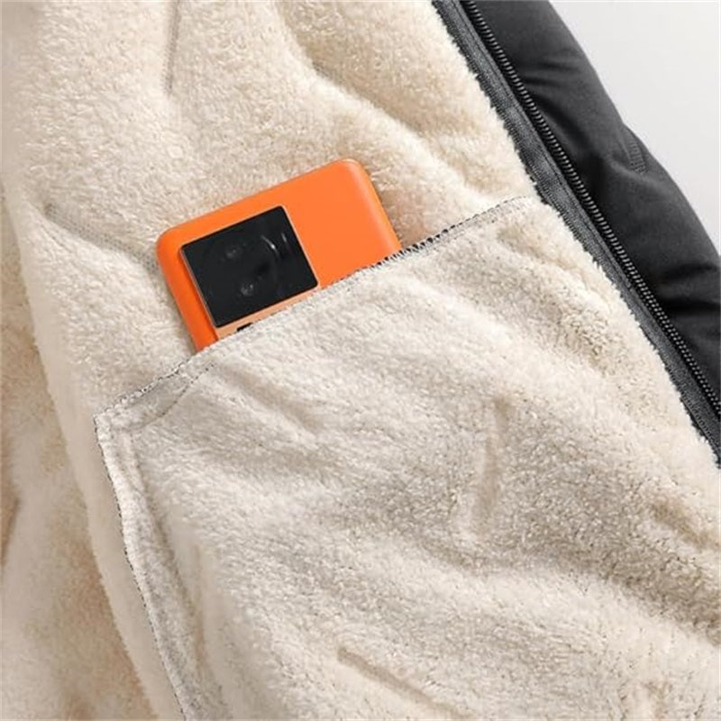Men's Winter Warm Zipper Hooded Coat