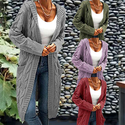 Gift Choice -Women's Long Knit Cardigan Coat