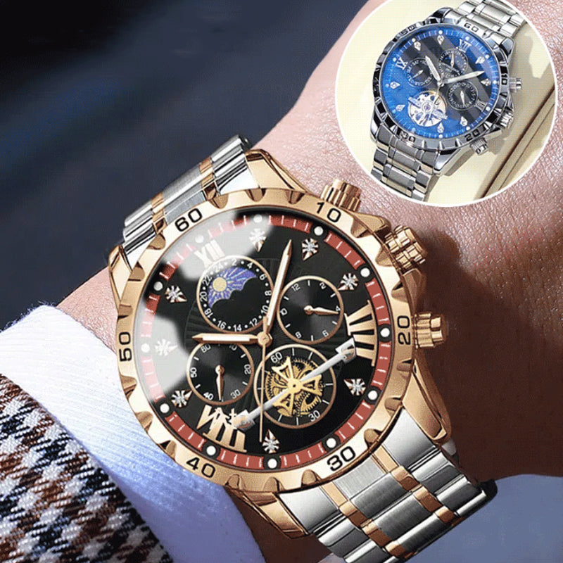 Men's Luminous Waterproof Flywheel Quartz Watch