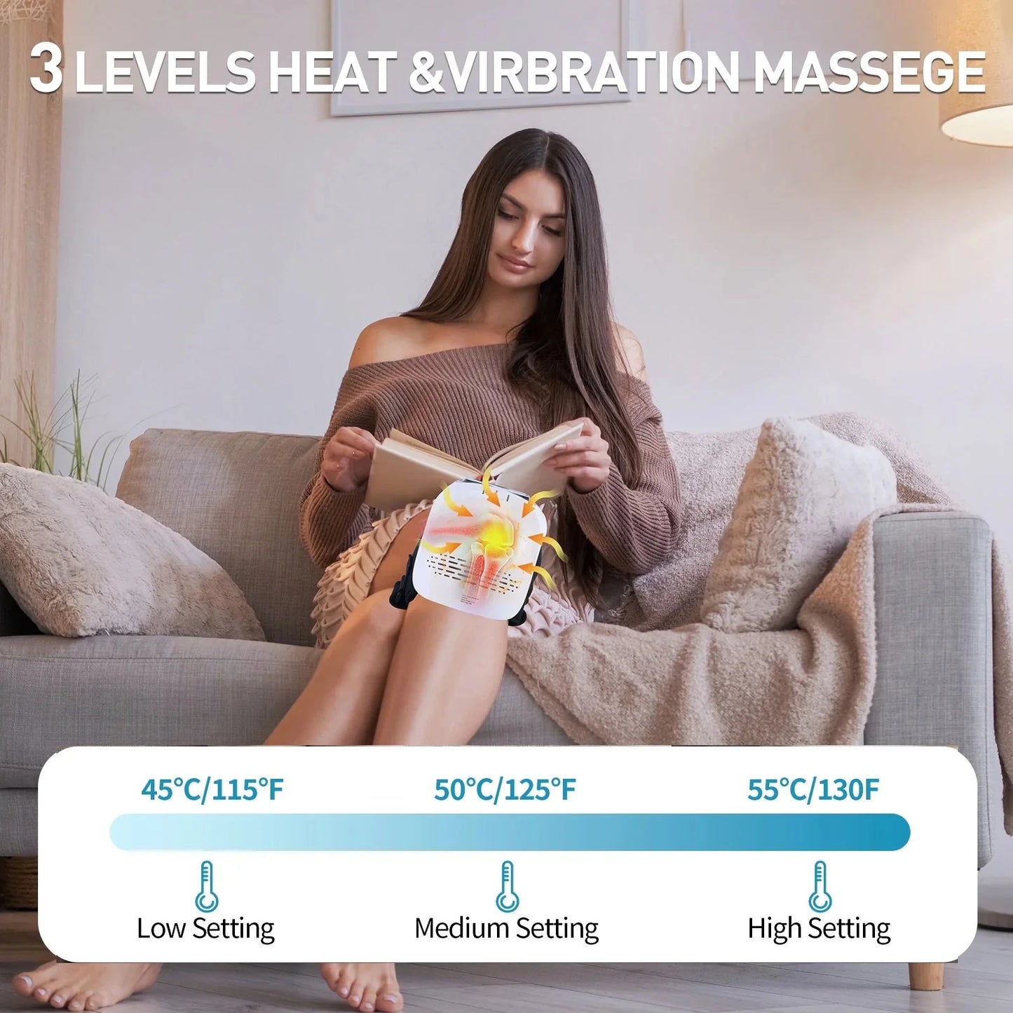 ⏳ Last Day Sale 50% OFF 💥Comfort Electric Knee Massager Rechargeable Knee Massage Machine