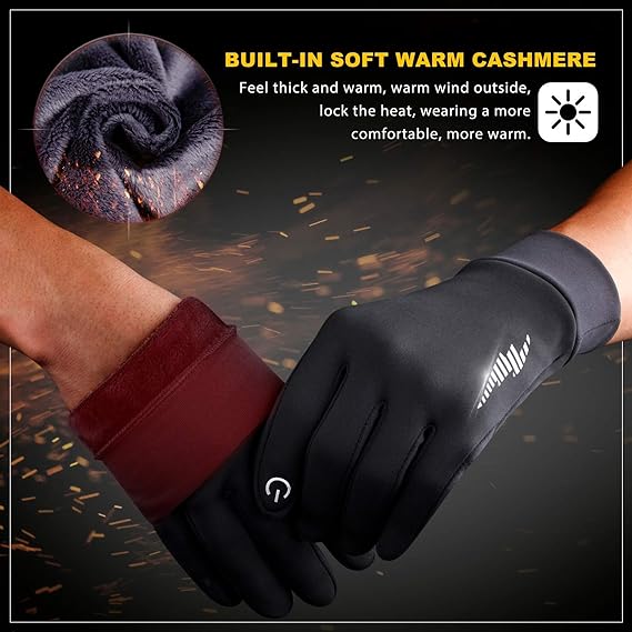 Winter Gloves Women Men Ski Gloves Liners Thermal Warm Touch Screen