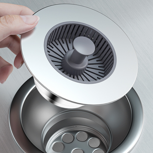 Pop-Up Sink Drain Stopper with Strainer
