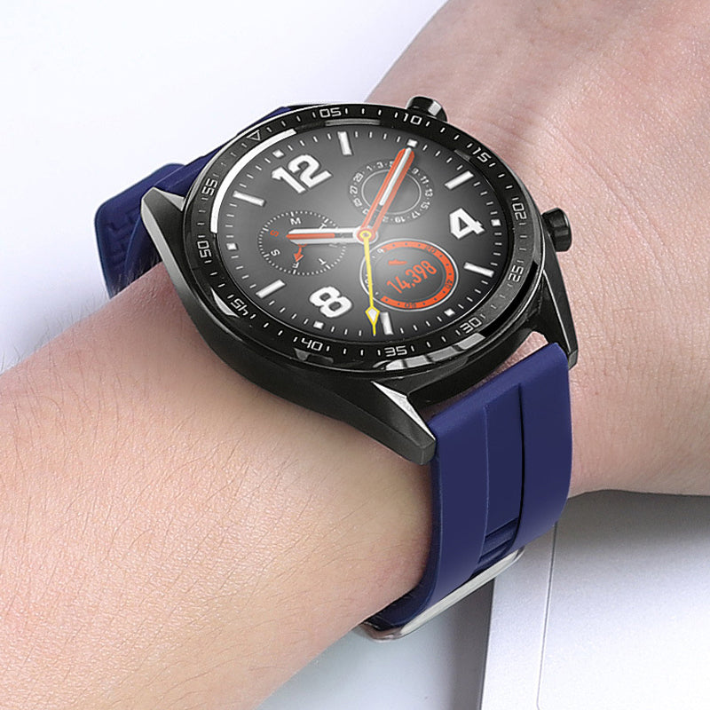 22mm Silicone Watch Strap + Leather Watch Strap