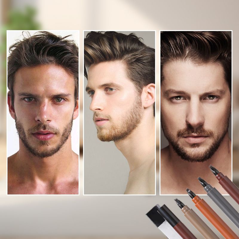 Waterproof Four-tip Beard and Eyebrow Pen