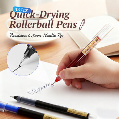30PCS Quick-Drying Rollerball Pens