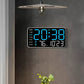 Large digital wall clock with LED display, date display, and thermometer, ideal gift for seniors, decoration for the living room and bedroom