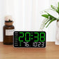 Large digital wall clock with LED display, date display, and thermometer, ideal gift for seniors, decoration for the living room and bedroom