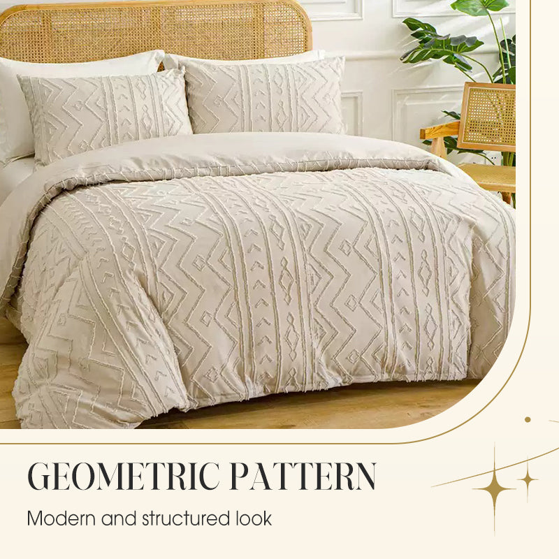 📢📢50%  OFF !! ⏰3-Piece Cutwork Tufted Bedding Set