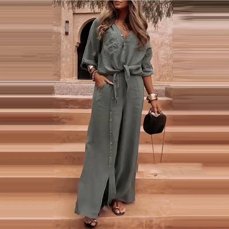 👗New arrival 40% OFF!🥰Women's Elegant Solid Color 2-Piece Set