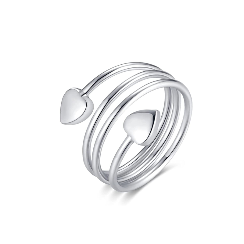 💕 Buy 1 Get 1 Free 💕Adjustable Spiral Heart Copper Ring