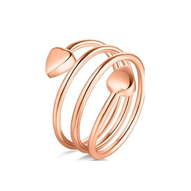 💕 Buy 1 Get 1 Free 💕Adjustable Spiral Heart Copper Ring