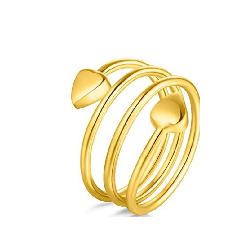 💕 Buy 1 Get 1 Free 💕Adjustable Spiral Heart Copper Ring