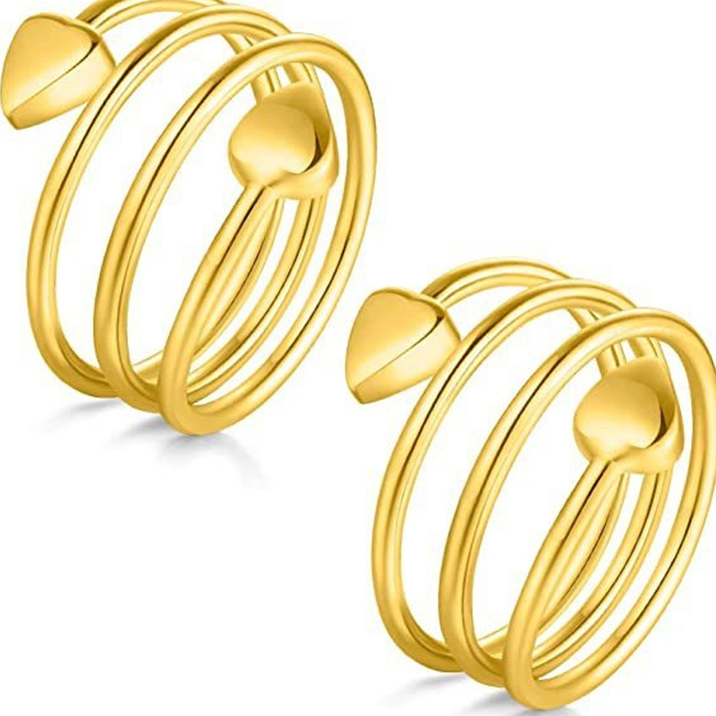💕 Buy 1 Get 1 Free 💕Adjustable Spiral Heart Copper Ring