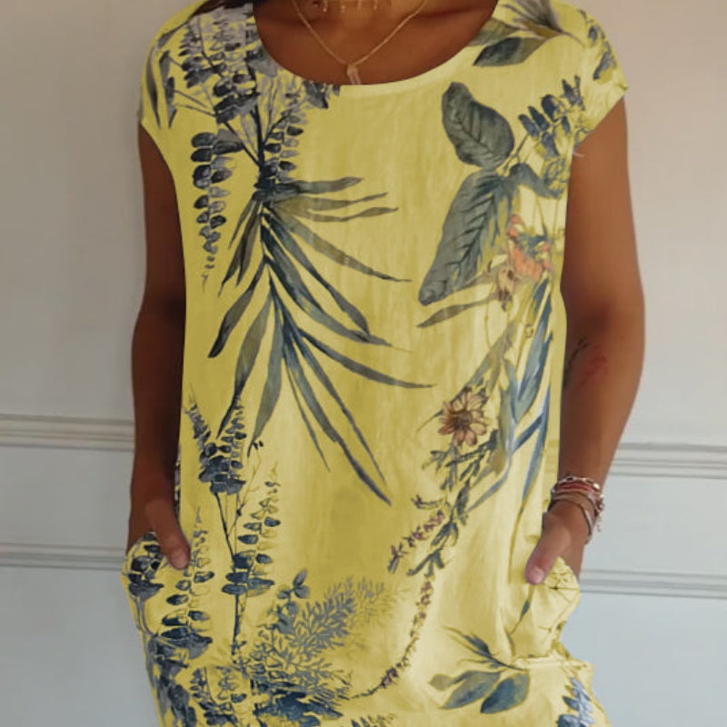 💎 60% OFF! 💎 Women's Short Sleeve Printed Dress – Lightweight, Flattering Fit & Everyday Spring Style 🌸