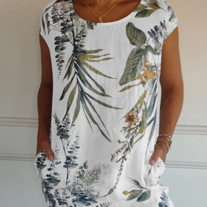 💎 60% OFF! 💎 Women's Short Sleeve Printed Dress – Lightweight, Flattering Fit & Everyday Spring Style 🌸