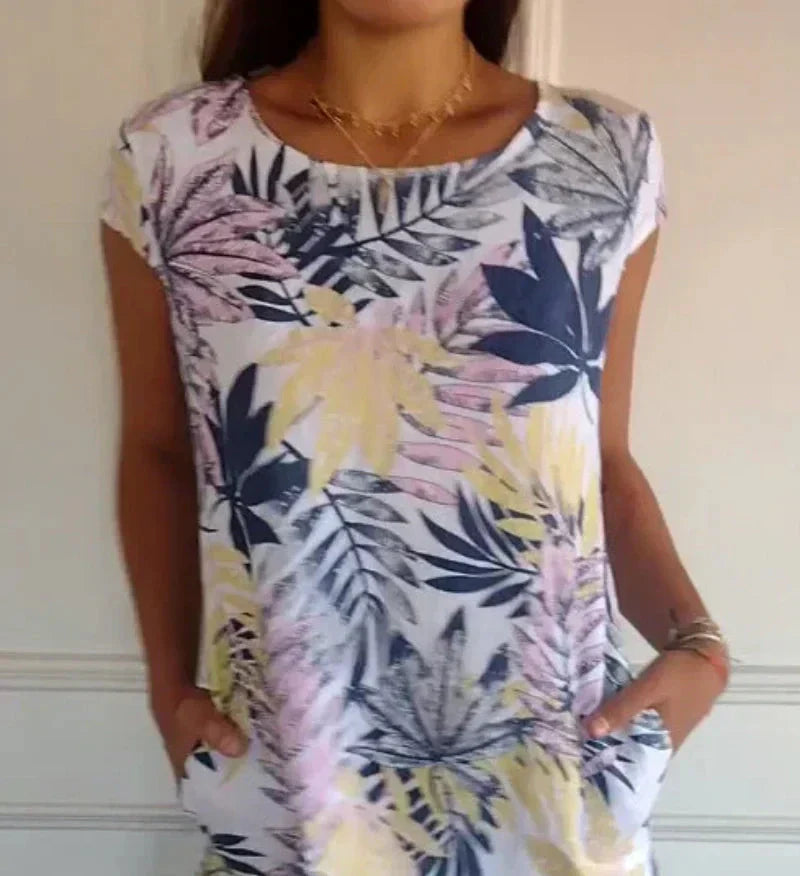 💎 60% OFF! 💎 Women's Short Sleeve Printed Dress – Lightweight, Flattering Fit & Everyday Spring Style 🌸