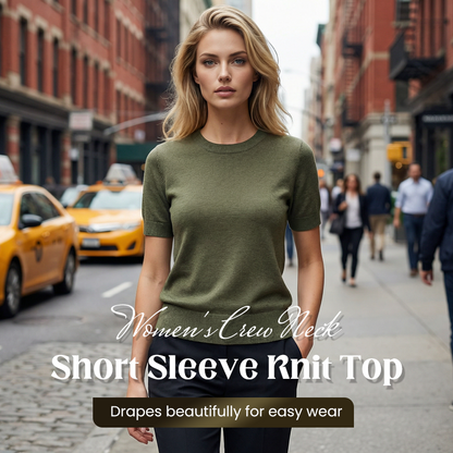 📢 📢New arrival 50% OFF！💥Women's Crew Neck Short Sleeve Knit Top