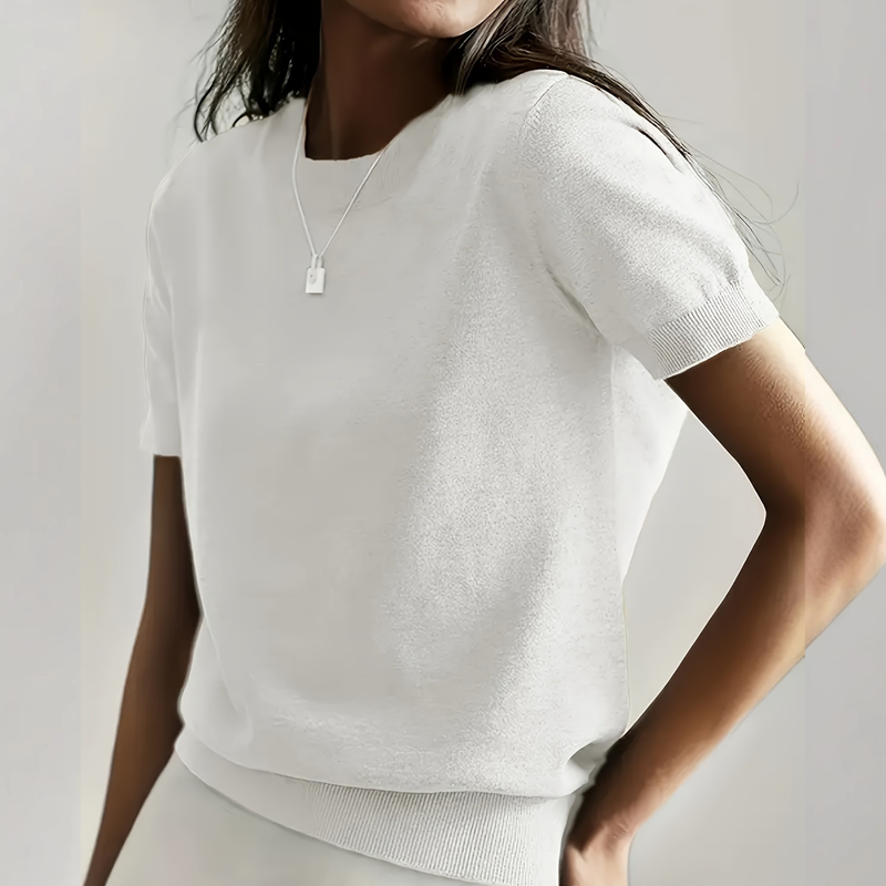 📢 📢New arrival 50% OFF！💥Women's Crew Neck Short Sleeve Knit Top