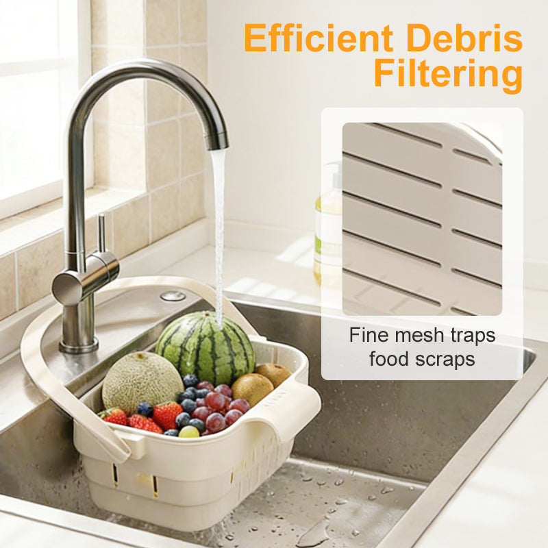 📢📢50% OFF !!!⏰Collapsible Faucet-Hanging Sink Strainer Basket