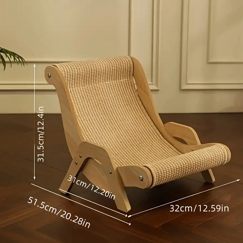 🔥HOT SALE 50% OFF! 🐱🛋️ Scratching and lounging in one — durable sisal + wooden frame beats flimsy cardboard. Curved for comfort, built to last, and saves your sofa. Your cat's new favorite spot. ✨