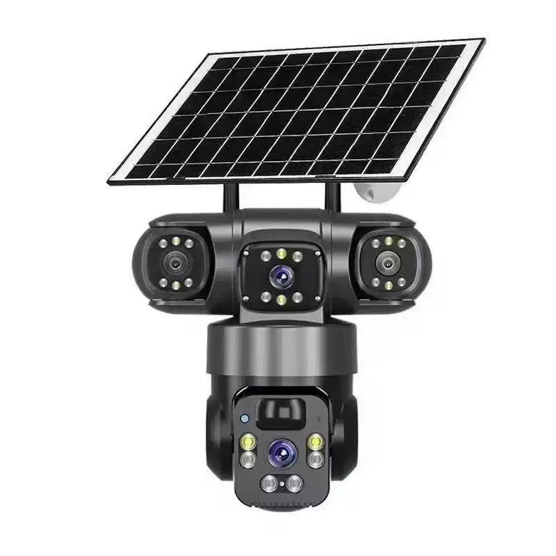 📢📢40% OFF !!!⏰6K 9MP Outdoor Wi-Fi Security Camera | 10x Zoom, 3 Lenses, 360° PTZ | IP66 Waterproof, Color Night Vision, Two-Way Audio, Motion Tracking