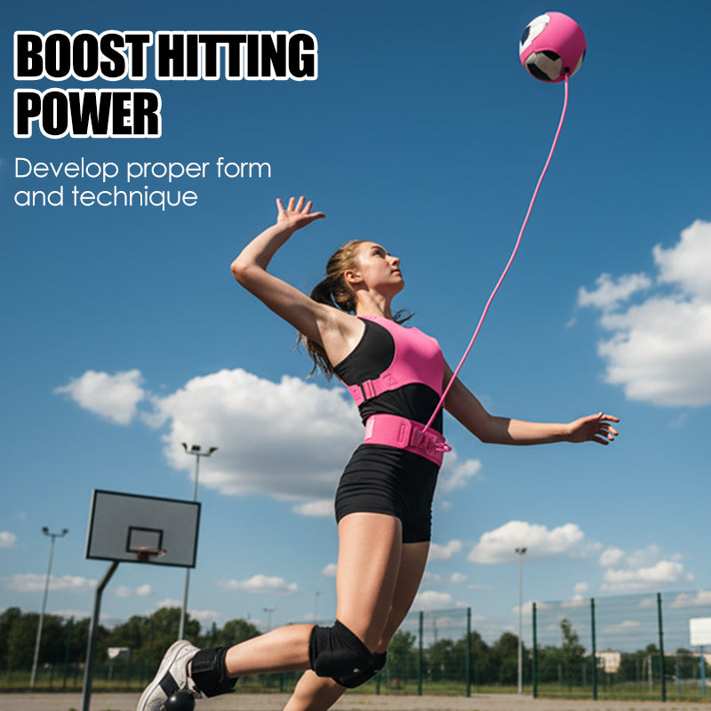 ✨50% OFF! 🏐 Volleyball Training Aid with Elastic Cord – Solo serve & spike practice, adjustable waist belt, 2 hand trainers – improve form fast. 🎯