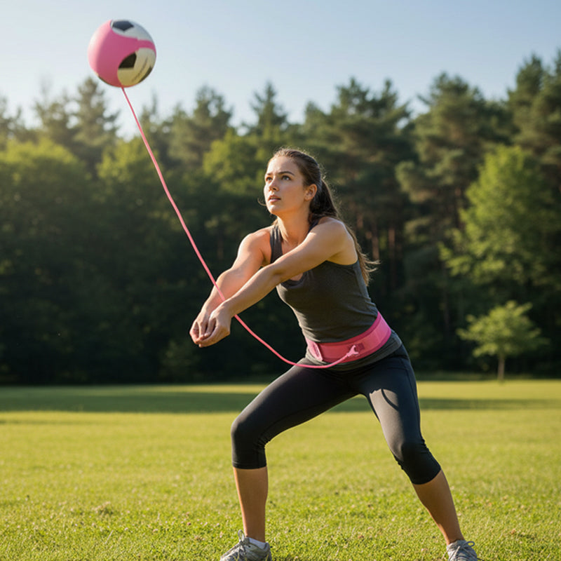 ✨50% OFF! 🏐 Volleyball Training Aid with Elastic Cord – Solo serve & spike practice, adjustable waist belt, 2 hand trainers – improve form fast. 🎯
