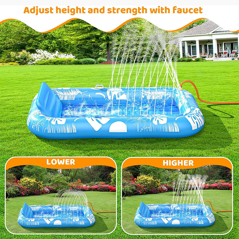 Inflatable Tanning Pool Lounger Float with Pillow