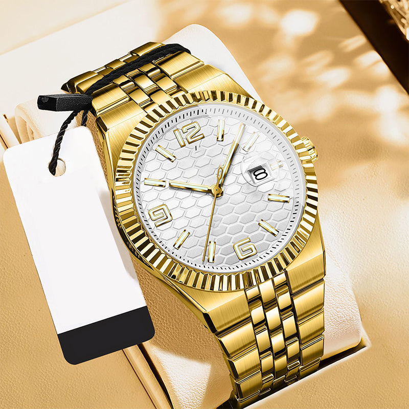 Men’s Honeycomb-Pattern Luminous Watch