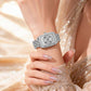 Women's Rhinestone-Encrusted Quartz Wristwatch