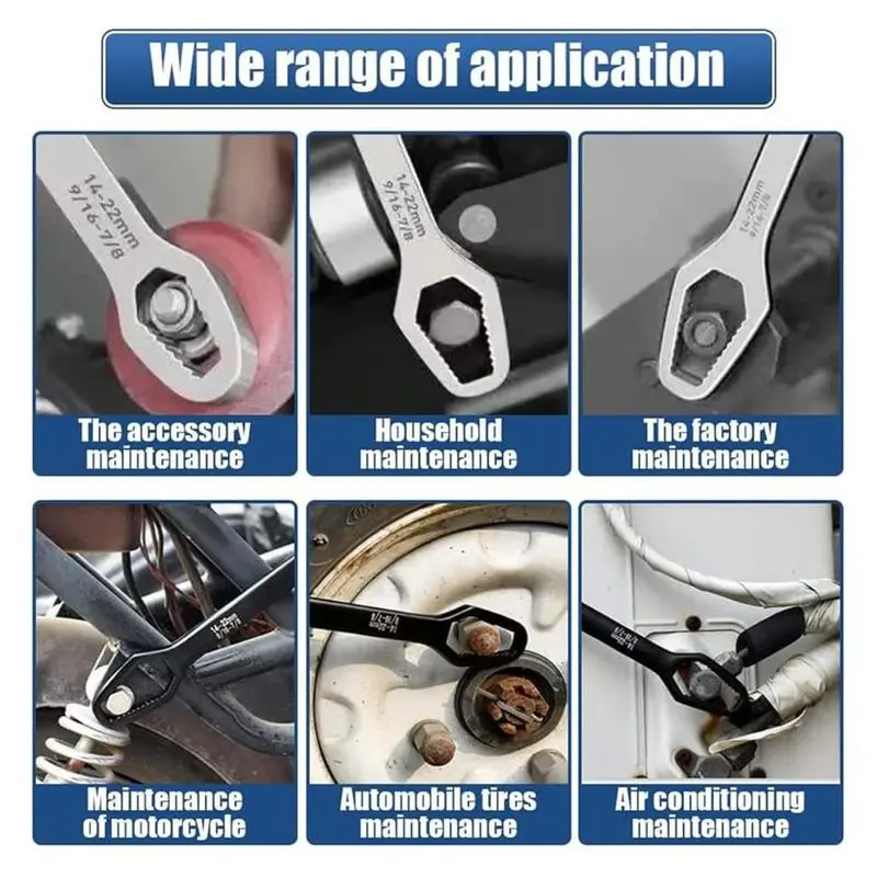 Multi-Function Self-Adjusting Dual Head Wrench