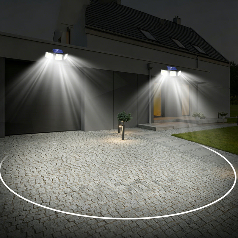 3-Head Solar Security Light with Motion Sensor