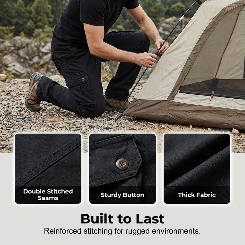 👖40% off!🛠️ Men's Cotton Cargo Tactical Pants – Multi-Pocket, Reinforced Construction & Adjustable Waist 🔧
